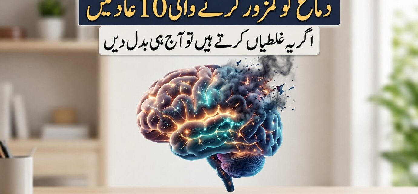 دماغ کو نقصان پہنچانے والی 10 عادتیں اور دماغی صحت بہتر بنانے کے طریقے