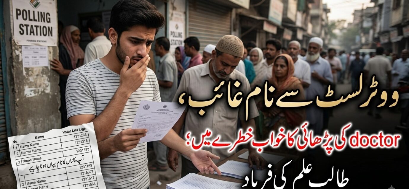 ووٹَر لسٹ سے نام غائب