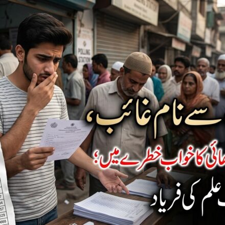 ووٹَر لسٹ سے نام غائب