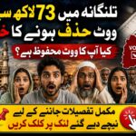 تلنگانہ میں 73 لاکھ سے زائد ووٹ اور ایس آئی آر ووٹر لسٹ